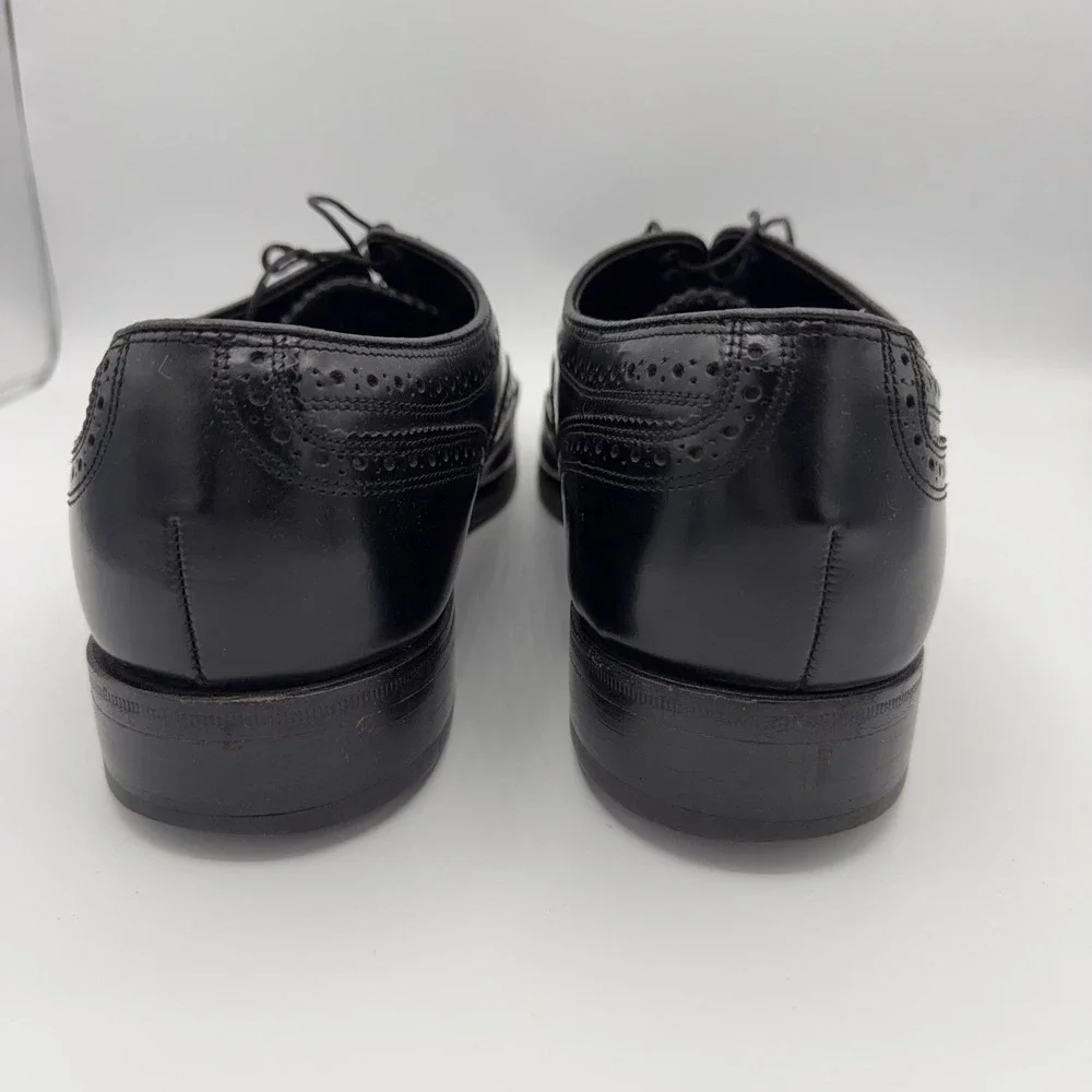 Florsheim Shoes Mens 13 D Imperial Black Leather Wingtip Full Brogue Oxford